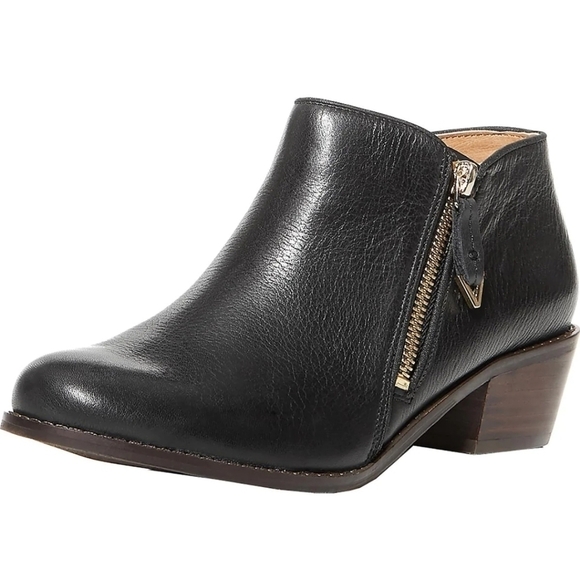 Vionic Women Jolene Leather Ankle Stacked Heels Boots shoes sz 9.5 - Picture 1 of 16